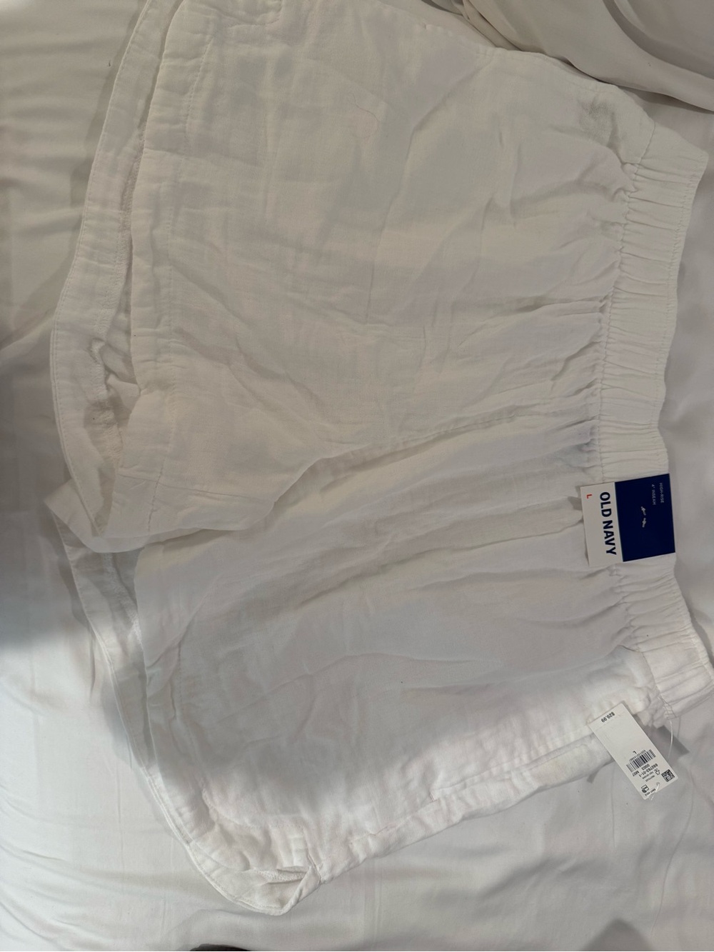 Old Navy White Elastic Waist Pull-On Shorts